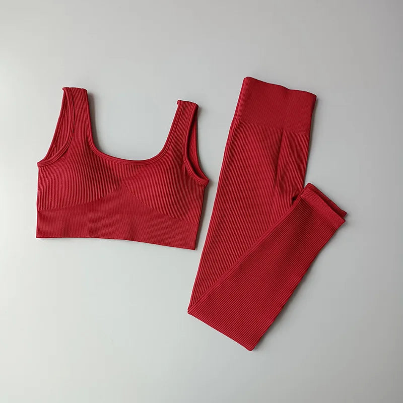 Conjunto Yoga Seamless 2 Peças - Roupas Fitness Femininas