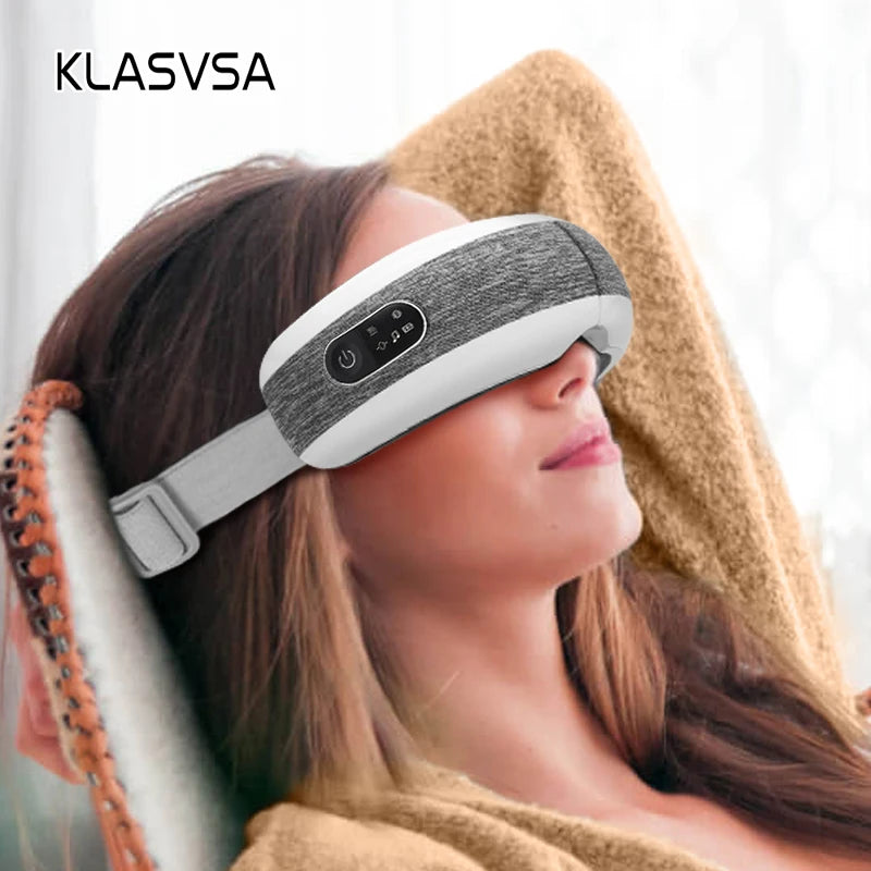 Massageador Inteligente para Olhos KLASVSA - Compressão Aérea e Aquecimento para Alívio de Olheiras e Relaxamento